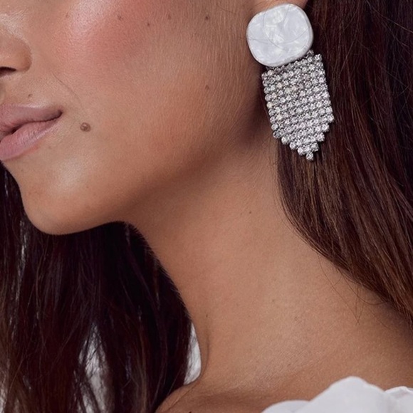 FOR LOVE & LEMONS AUBURN CRYSTAL EARRINGS - Picture 1 of 8